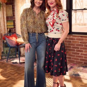 17 April: Jennifer Stone poses with Selena backstage on set of ‘Wizards Beyond Waverly Place’