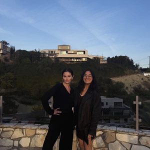 19 April: Selena with a friend in Los Angeles