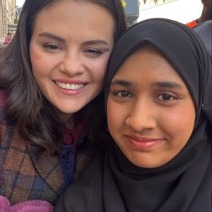 29 May: Selena with a fan in London