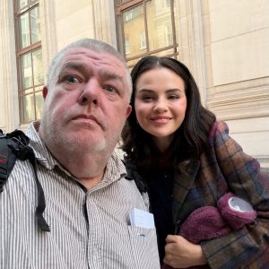 30 May: Selena with a fan in London