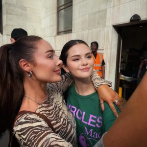 30 June: Selena witha fan in London