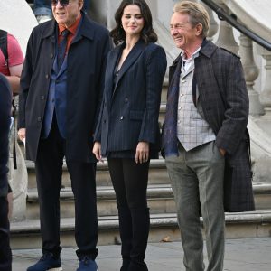 24 August: new candids of Selena spotted on the set of Only Murders In The Building in London