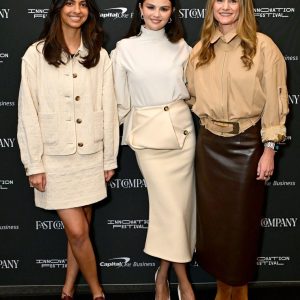 18 September: Selena poses on the red carpet of the Fast Company Innovation Festival  in New York