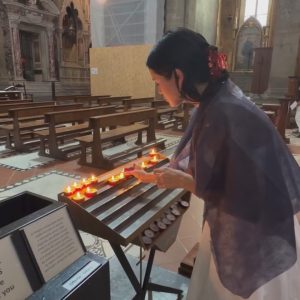 16 September: new video of Selena at the Church in Italy
